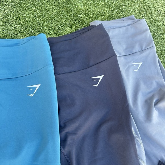 Gymshark Women Leggings Set of 3 Small Blue Black Gray High Stretch Yoga & Gym - Picture 4 of 4